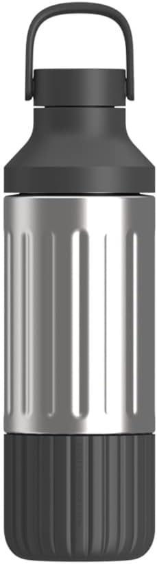 BEAST Stainless Steel Hydration Bottle with Carry Cap, 22oz (Carbon Black)