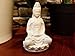 Premium Guan Yin Statue with White Marble Finish. Buddhist Avalokiteshvara Kuanyin/Buddhism Statue on Lotus