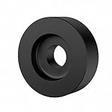 45 RPM Adapter, for 7 Inch Vinyl Record Players and Technics Turntables, Solid Aluminum Dome 45 Adapter Silver/Black (Black)