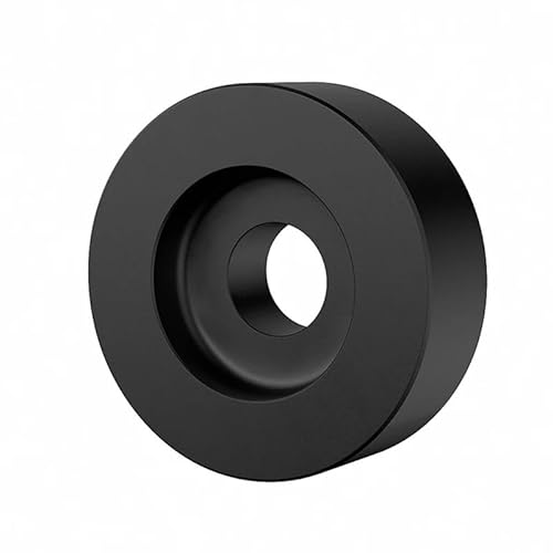 45 RPM Adapter, for 7 Inch Vinyl Record Players and Technics Turntables, Solid Aluminum Dome 45 Adapter Silver/Black (Black)