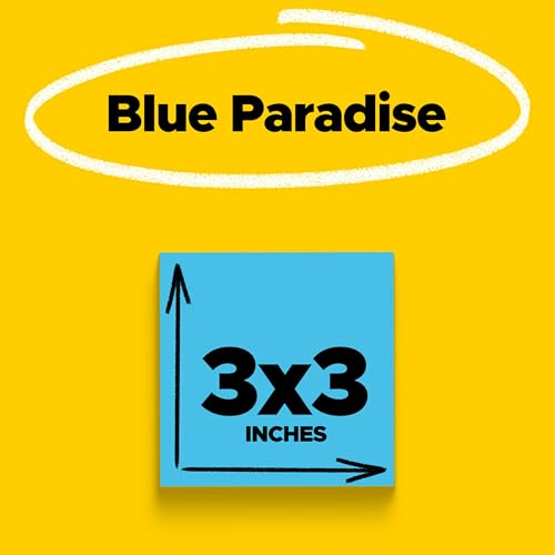 Post-it Super Sticky Notes bleu électrique bloc notes 51 x 76 mm de rechange - 2