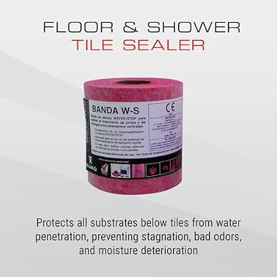 GURU USA W-S Band Roll Waterproof Sealant Tape, Water Resistant Adhesive Sealer for Bathroom Tiles & Wall Joints, Heavy Duty & Waterproof Sealing Tape for Shower, 14 cm x 20 m Roll