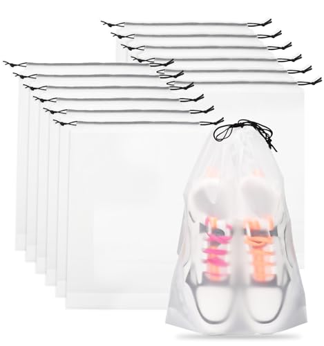 Teskyer 12 Pack Waterproof Shoe Bags for Travel