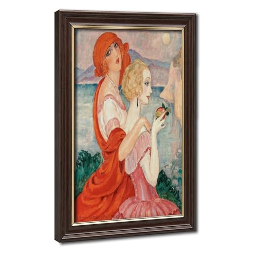 Impression sur toile Gerda Wegener On The Road to Anacapri cadre à suspendre pour bureau 20x30 cm