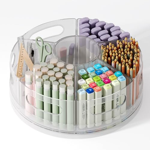ＯｐｐｓＺｅｃｅ 360&deg; Rotating Pen Organizer for Desk, Desk Organizers with Hand Grips, Pen...