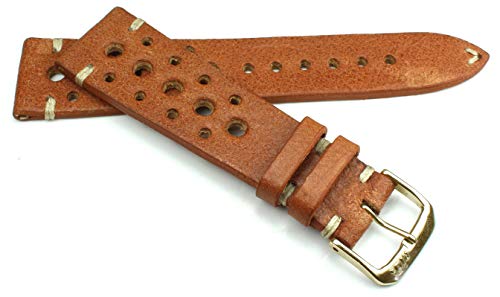 Bracelet montre cuir cognac 22mm RIOS1931 parfait pour un look vintage