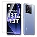 Produktbild Rojeuinn Hülle für Xiaomi 13T/13T Pro Handyhülle+1 Stücks Schutzglas Schutzfolie,Weiche TPU Silikon Stoßfest Schutzhülle Handy Case-Transparente