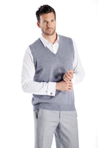 Cashmere Boutique 100% Pure Cashmere Pullover V Neck Sleeveless Sweater for Men – Classic, Vest Style, Soft and Warm Sweater4