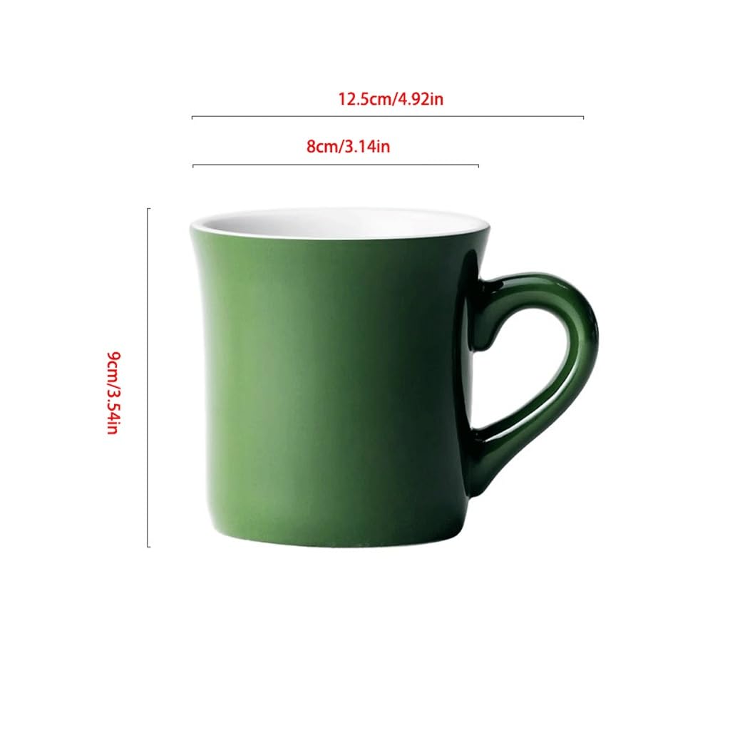 ENGENDER Tazas Cafe Taza De Cerámica Café Espesada Color Bajo Vidriado Estilo Americano Mug Cups(A)