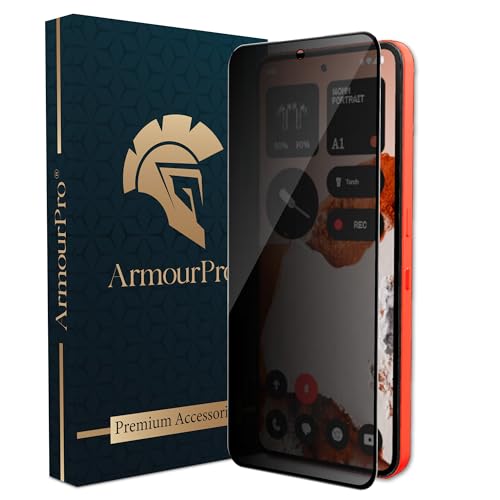 Image of ArmourPro Privacy Tempered Glass for Nothing CMF Phone (2) Pro - Anti-Spy Anti Peeping Screen Protector, 9H Hardness, Edge-to-Edge Coverage, Ultra Thin, Bubble-Free Installation Kit | Black