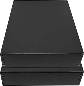 Lineco, 11x14 Black Museum Archival Storage Box, Drop Front