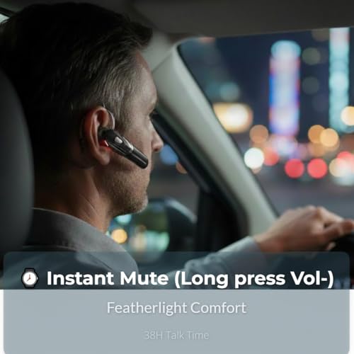 Micool Auricular Bluetooth V6.0 con Cancelación de Ruido miniatura 5