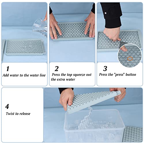Miaowoof Mini Ice Cube Trays, Easy Release 0.6In Small Ice Maker For Freezer, 160X4 Pcs Ice Ball Mold With Bin & Ice Scoop, Tiny Ice Cube Tray Crushed Ice For Chilling Drinks Coffee Juice Cocktail #TOP1
