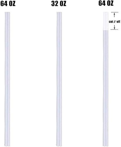 Miniatura 9 de Hydro Energy Paquete de 6 popotes de repuesto de 9.5 pulgadas para botella de agua de boca ancha Hydro Flask, 6 popotes y 2 cepillos para popotes