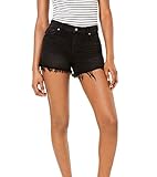 HUDSON Jeans Gemma Mid-Rise Cut Off Shorts in Blitz Destructed Blitz Destructed 29 4