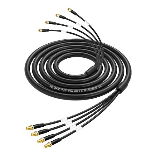 Cable SMA macho a hembra Quad200 de baja pérdida y 10 pies de longitud