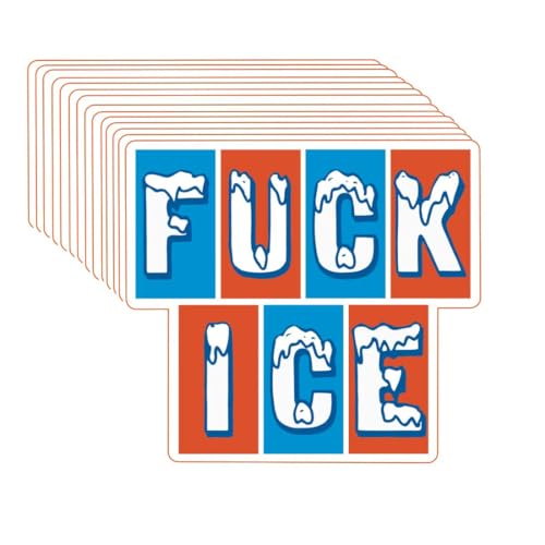 100Pcs Fuck ICE Protest Sticker Abolish ICE Decal Waterproof Stickers for Cars Laptops Water Bottles Windows Bumper Sticker Notebook 2.5 (100pcs)