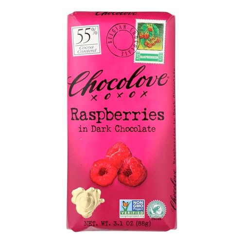 Image of Chocolove Xoxo Dark Chocolate Raspberry Bar 3.1 Ounce (Pack of 12)