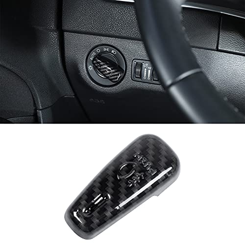 Headlight Switch Knob Cover Trim Carbon Fiber Interior Accessories Compatible with 2015-2023 Dodge Challenger 2010-2023 Dodge Charger 2011-2023 Dodge Durango
