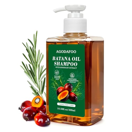 Batana Oil Shampoo for Hair Growth, Batana Oil & Rosemary Oil Shampoo, Reduces Hair Loss, Restores Hair Vitality and Rejuvenates, Stimulates Hair Growth, Repairs Damage for Men & Women 10.58fl.oz