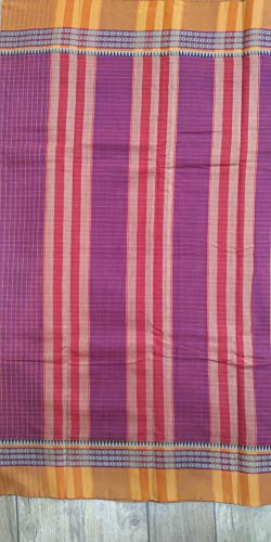 Image of Netra Narayanpet cotton sarees checks handloom sarees.