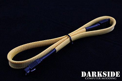 Darkside cable de datos 45 cm SATA 3.0 180° a 180° amarillo miniatura 2