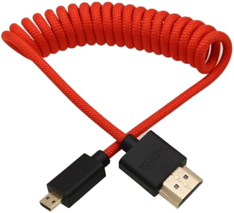 Micro HDMI to HDMI 4K 8K 60p Cable for ATOMOS Ninja V Ultra Canon R6 R6II R5C R5 R10 R7 Sony ZVE-10 A7C A7RIV A7RIII A7S2 Lumix S5 S9 GH4 Camera SmallHD Cine Indie Monitor, Type A D HDMI 2.1