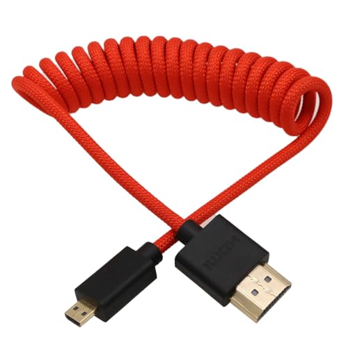 HangTon Micro HDMI to HDMI 4K 8K 60p Cable for ATOMOS Ninja V Ultra Canon R6 R6II R5C R5 R10 R7 Sony ZVE-10 A7C A7RIV A7RIII A7S2 Lumix S5 S9 GH4 Camera SmallHD Cine Indie Monitor, Type A D HDMI 2.1