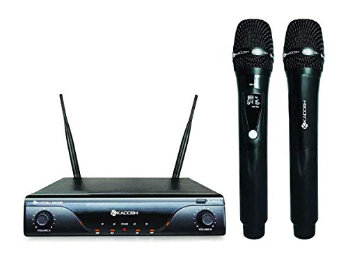 Microfone Sem Fio Kadosh K-412M UHF Duplo Bastão