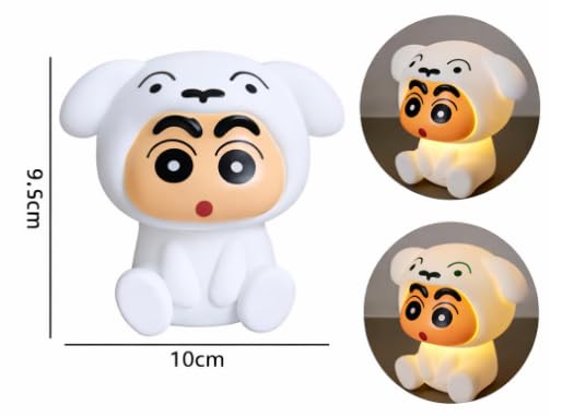 Image of Shin-chan Night Light for Kids, Cartoon LED Night Lamp, Baby Night Light Soft White Glow, Bedside Lamp for Children Bedroom, Cute Anime Lamp Home Decor Light with Switch (Material: Plastic)