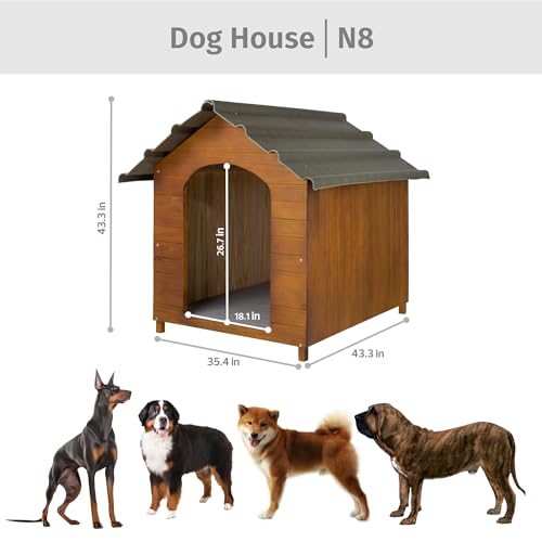 Casa Casinha De Cachorro Telhado Ecológico Extra Gigante N8 (Cerejeira)