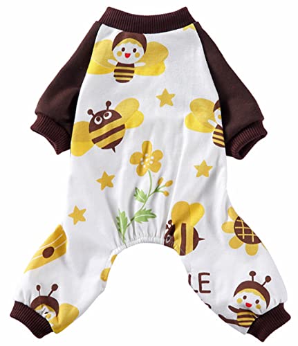 Pijama para perro pequeño patrón abeja tamaño S