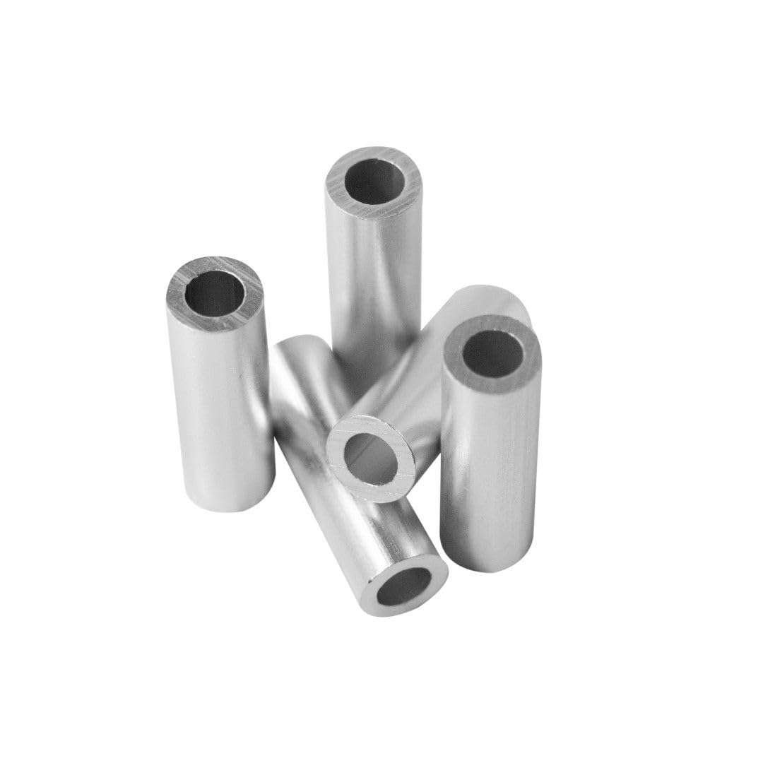 Aluminum Spacer 7/16 OD x 1/4 ID x Choose Your Length, Round Spacer Unthreaded Standoff Bushing Plain Finish, Fits Screws Bolts ¼ or M6 by Metal Spacers Online (1-3/8 Length, 2 Pack)