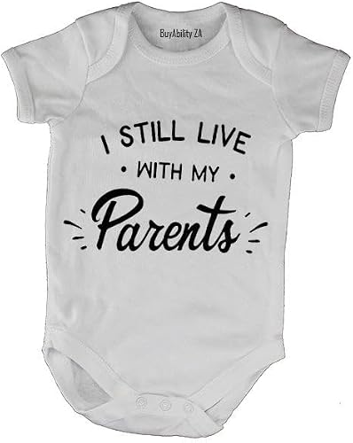 Unisex I Still Live with my Parents!! - Baby Grow 12-18 Months White