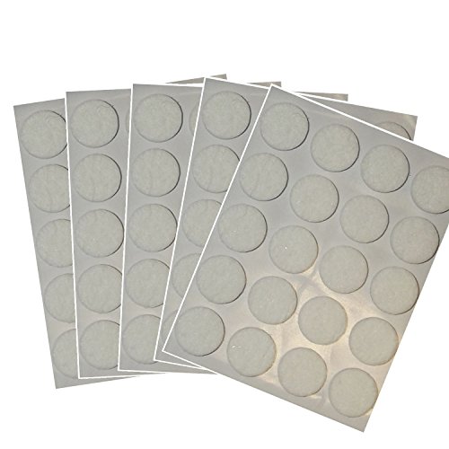 Preisvergleich Produktbild SECOTEC Filzgleiter selbstklebend rund weiß 17 mm Profi-Pack 100 Stück