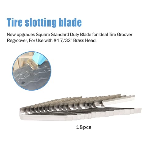 Image of #4 7 /32 Tire Groover Blade #4 7 /32 inch for Ideal Tire Groover Regroover Square Tool-Tire Regroover Blades 18 Pack