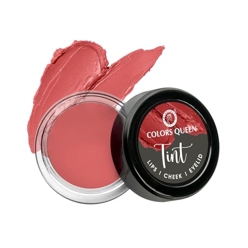Image of Colors Queen Tint for Cheeks and Lips - Enriched with Vitamin E and Essential Oils | Matte Lip and Cheek Tint for Lips, Cheeks and Eyelids| Vegan and Cruelty Free Lip Tint for Women (Shade - 08)