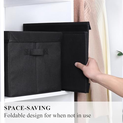 Image of WUIKE Collapsible Storage Bins with Lids, Black, Extra Large, 3-Pack