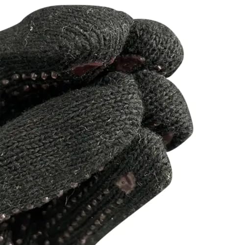 Luva Preta Pigmentada Tricotada Segurança EPI Canteiro Obra | Fertak | Kit 12 Pares