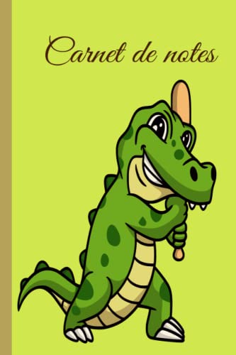 Carnet de notes Crocodile: Cahier de crocodile à larges lignes, cahier de papier ligné pour l'école, les étudiants, cadeau pour enfants, garçons, ... amateur de crocodile (French Edition)