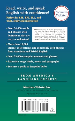 image for Merriam-Webster’s Essential Learner’s English Dictionary - For ESL