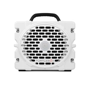 Turtlebox Grande: Loud! Outdoor Portable Bluetooth 5.4 Speaker | Rugged, Waterproof, Ultra-Portable | Plays to 126db, Deep Bass, Shockproof, Unlimited Pairing for Full Stereo Experience, White