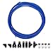 uxcell Pneumatic 4mm OD PU Air Hose Tubing Kit 5M Blue with Black Push to Connect Fittings