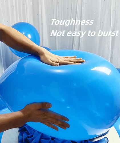 Image of 90 Pack Blue Balloons 18 Inch Blue Latex Big Balloons for Party Decorations and Events