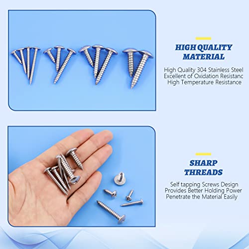 Juego tornillos autorroscantes acero inoxidable 250 pcs miniatura 3