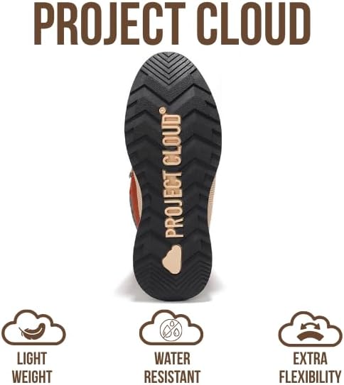 Project Cloud Waterproof Snow Boots for Women - Memory Foam Insole Non-Slip Womens Snow Boots & Winter Shoes with Shoe Lace - Lightweight Indoor Outdoor Shoes - Image 5