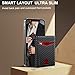 Wallet for Men Slim RFID Blocking Leather Credit Card Holder Wallet for 14 Cards, Bifold Minimalist Thin Wallet with 2 ID Windows & Cash Slot, Front Pockt Carteras Para Hombres, Birthday Gifts for Men