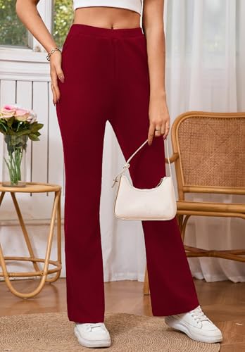 Women's High Waisted Drawstring Waist Wide Leg Solid Color Pants Sweatpants Casual Loose Yoga Pants with Pockets2