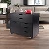 Ergode Halifax 3-Section Mobile Storage Cabinet with Drawers and Side Compartment – Versatile Organizer for Crafts, Tools, and Home Essentials in Black Finish #4