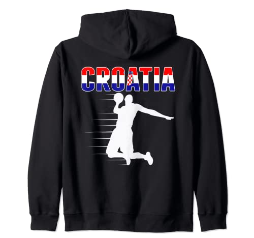 Croacia Basketball Fans Jersey - Bandera Croata Amantes del deporte Sudadera con Capucha
